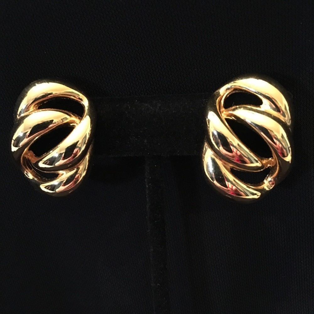 Polished Gold Statement Earrings